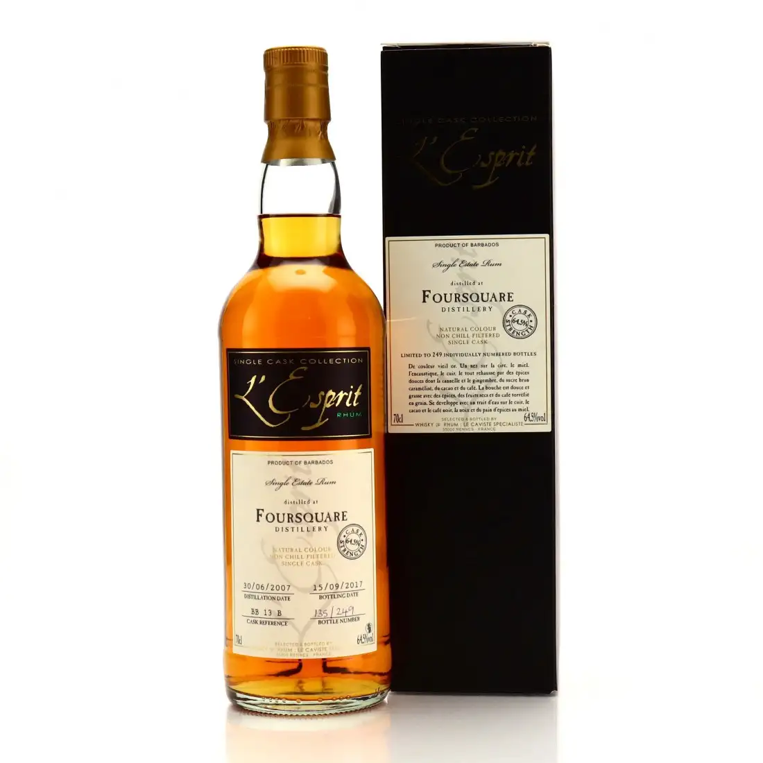 Bottle of Whisky & Rhum Foursquare L‘Esprit 2007