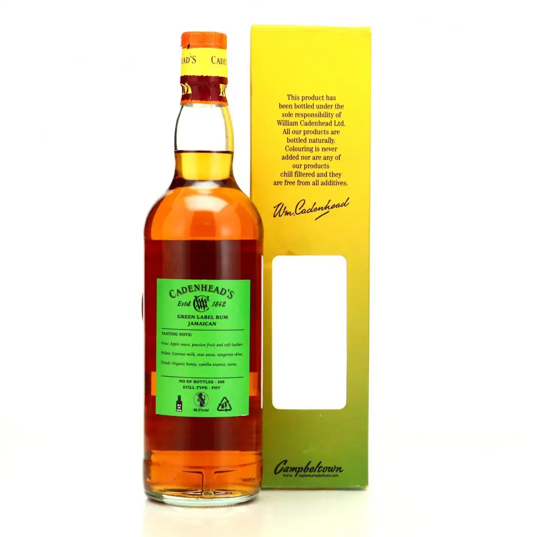 High resolution image of Cadenhead‘s Worthy Park Green Label 2007