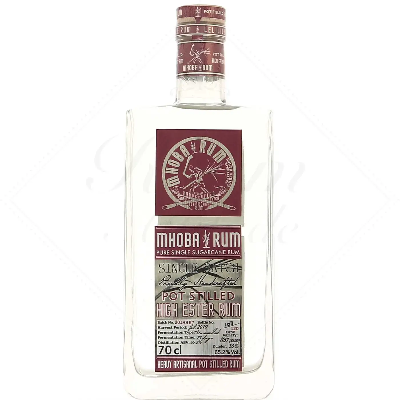 Bottle of MHOBA Pot Stilled High Ester Rum 2019