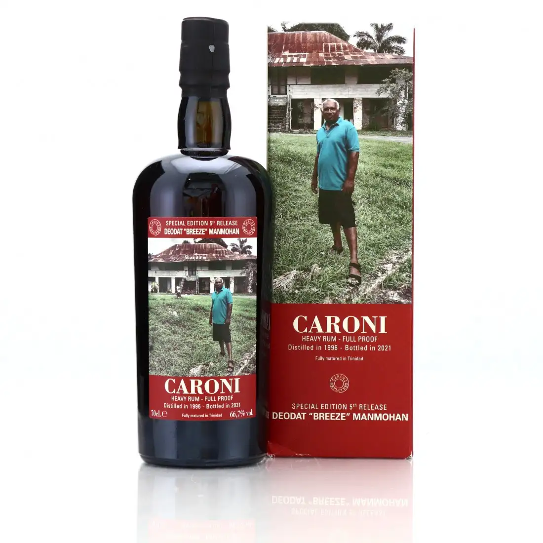 Bottle of Velier Caroni 5th Employees Deodat „Breeze“ Manmohan HTR 1996