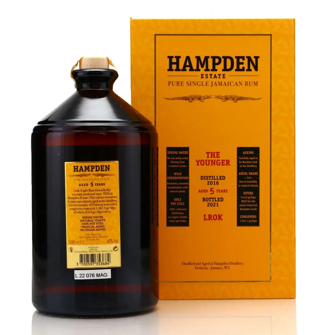 Image haute résolution de Velier Hampden The Younger (300cl) LROK 2016