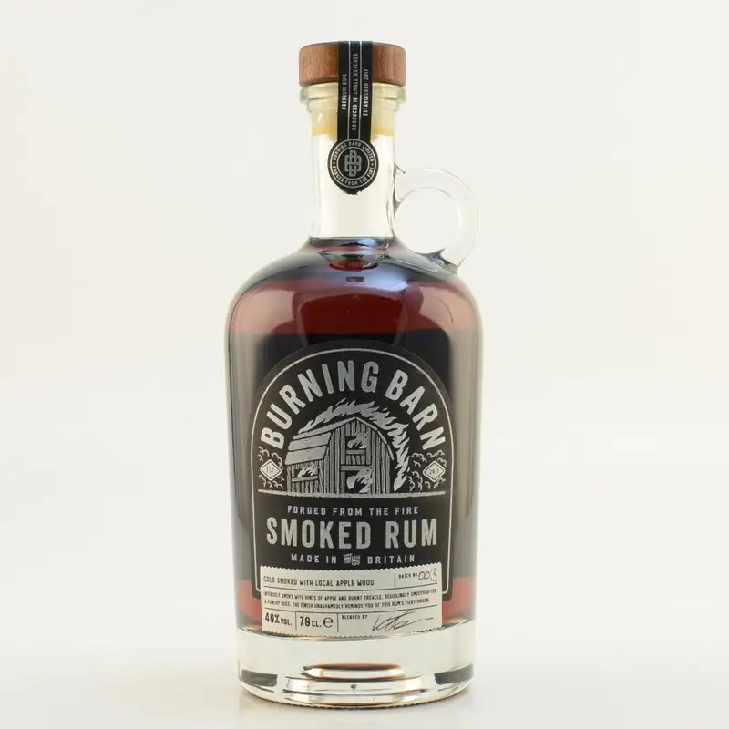 Bottle of Burning Barn Smoked Rum
