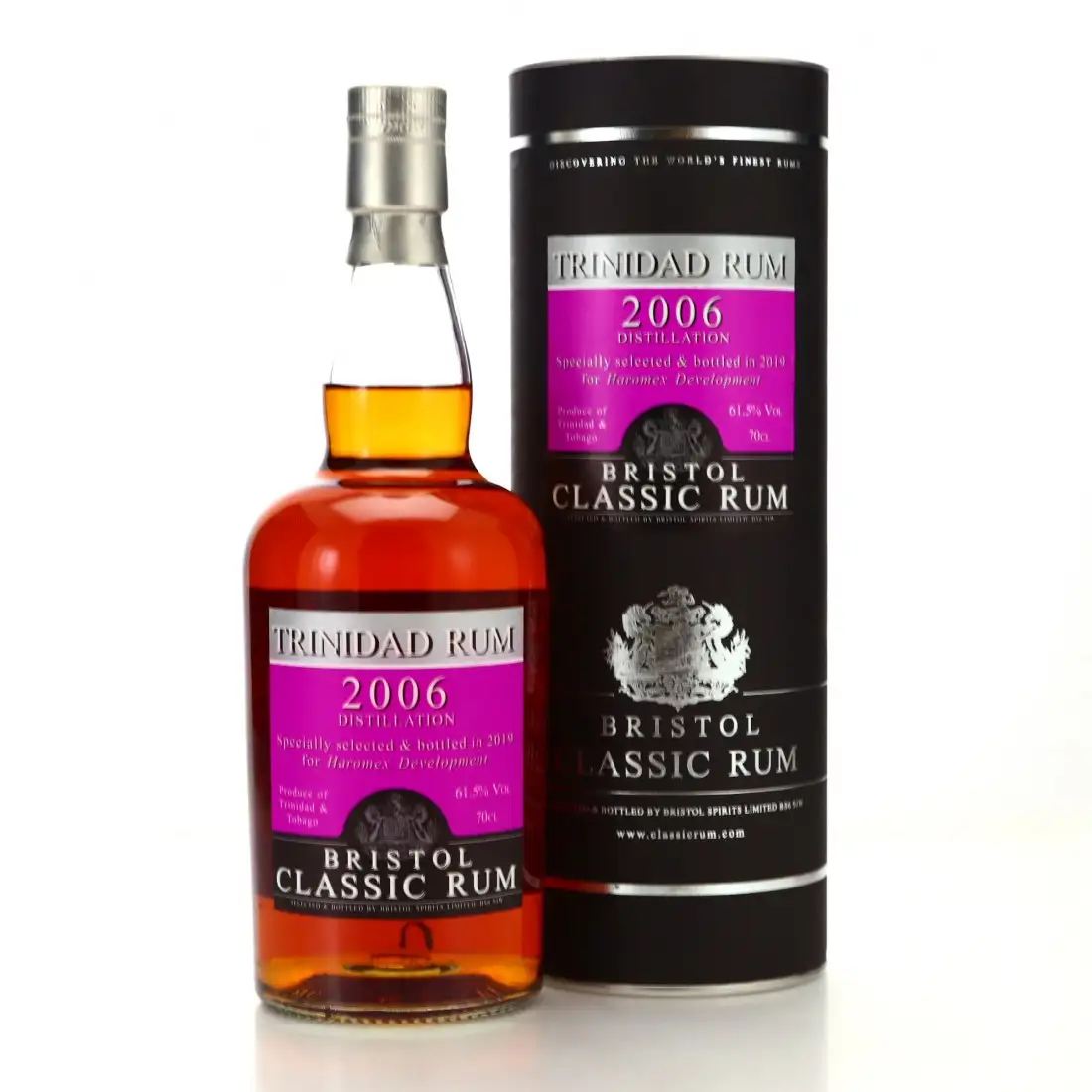 Bottle of Bristol T.D.L Trinidad Rum for Haromex Dev. 2006