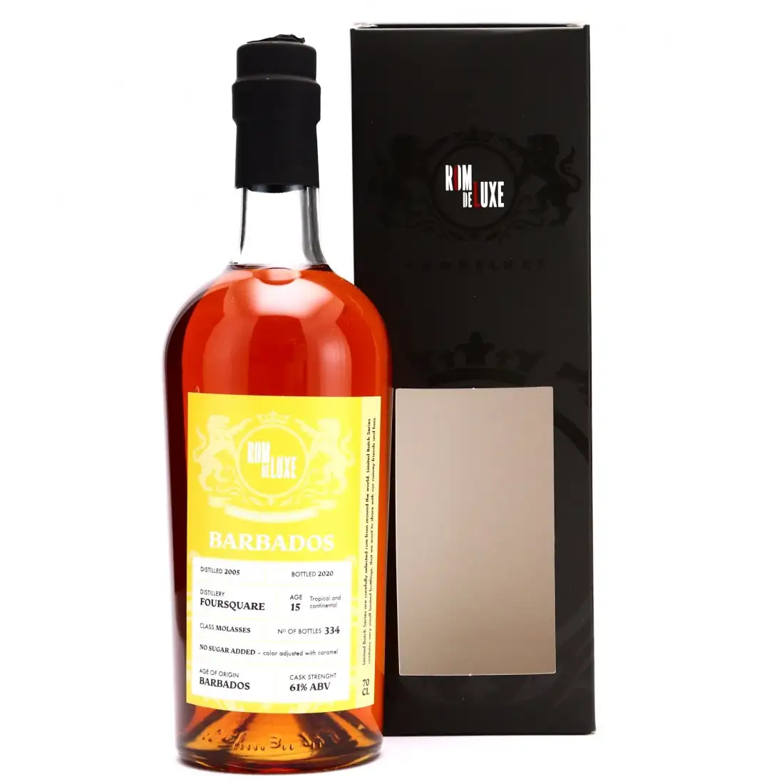 Bottle of Romdeluxe Foursquare Limited Batch Series BARBADOS (Yellow Label) 2005