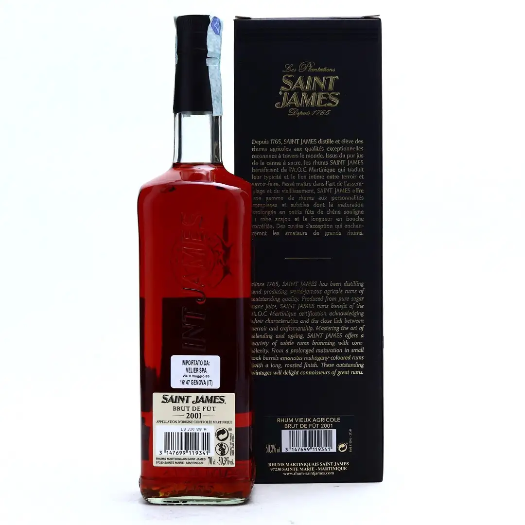 Image haute résolution de Velier Saint James Brut de fût 2001