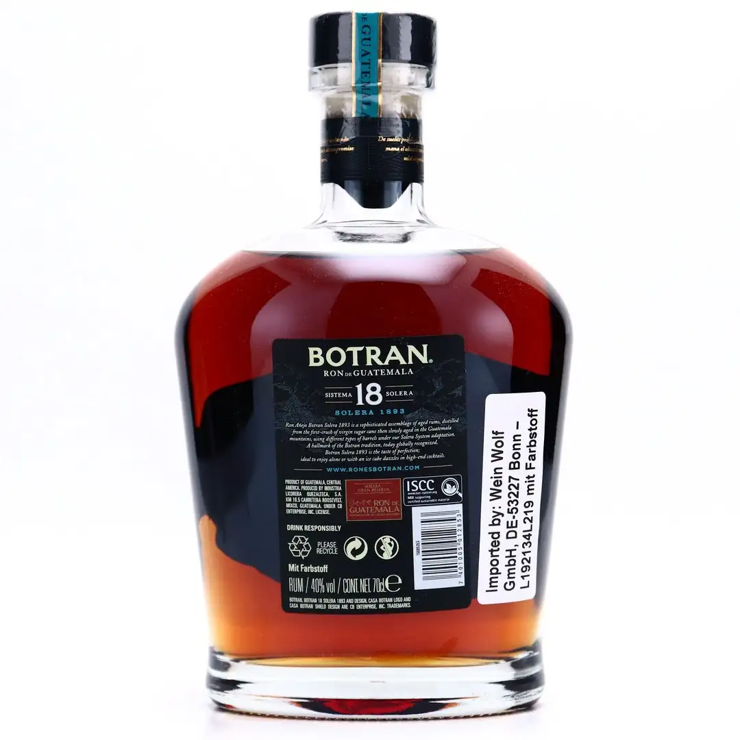 High resolution image of Botran Anejo Sistema Solera 18