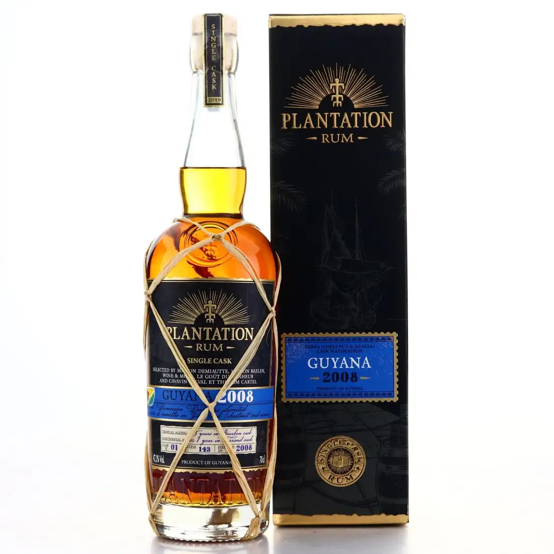 Bottle of DDL Plantation Guyana 2008 (Red Pineau Charentes Cask)