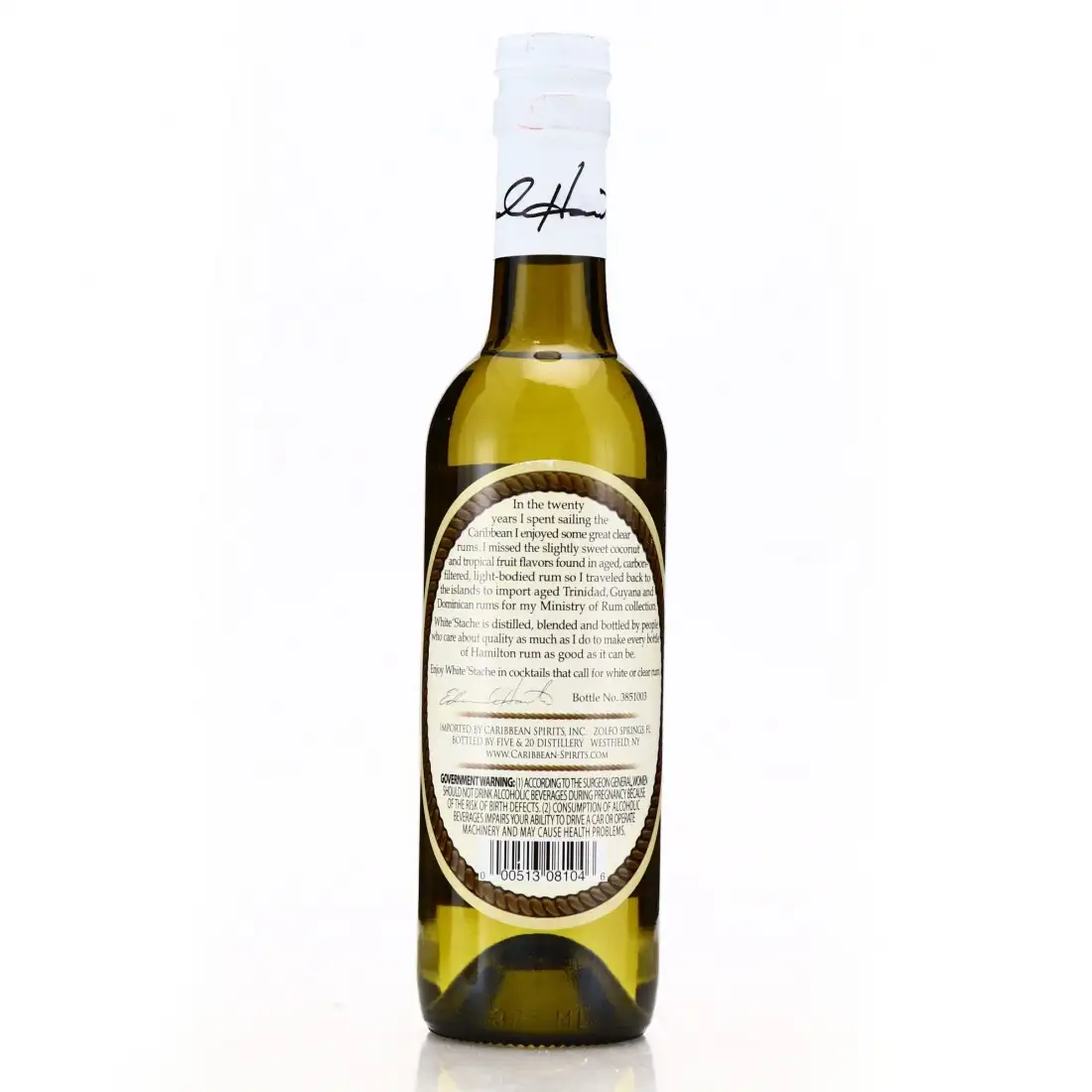 High resolution image of Five &amp; 20 Spirits Hamilton 87 White Stache