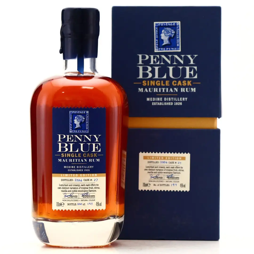 Bottle of Medine Estate Penny Blue Single Cask 2006