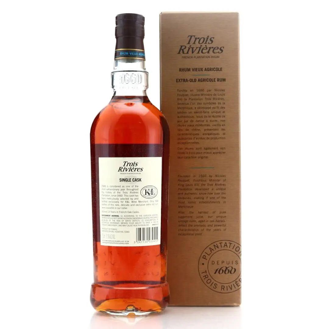 High resolution image of K&L Wines Trois Rivières Rhum Vieux Agricole 2006