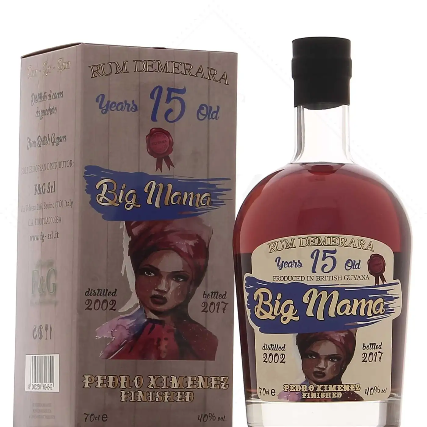 Bottle of Big Mama Rum Demerara Pedro Ximenez Finished 2002