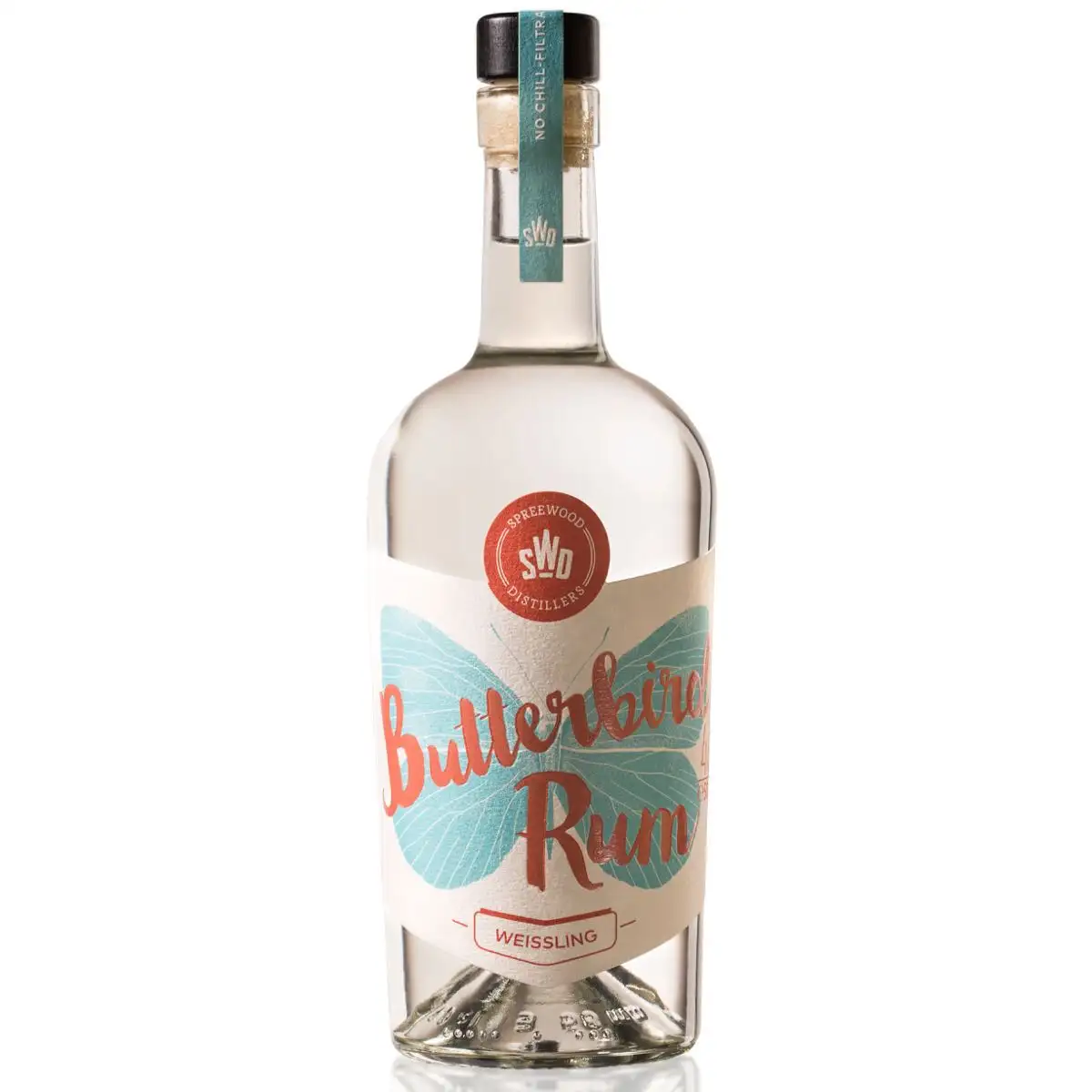 Bottle of Spreewood Distillers Butterbird Rum Weissling