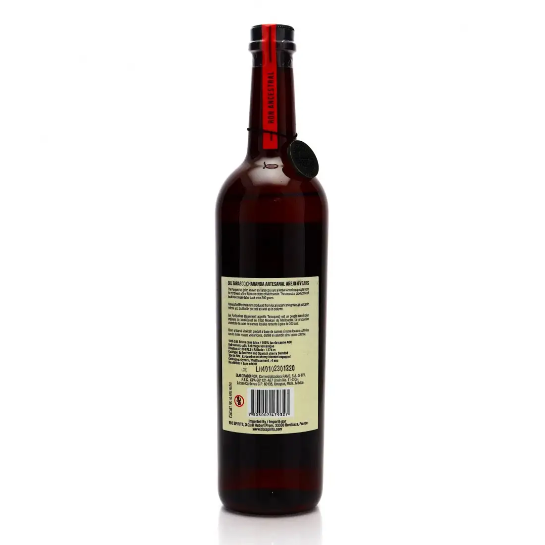 Image haute résolution de Comercializadora Pame S.A. Sol Tarasco Charanda Rum