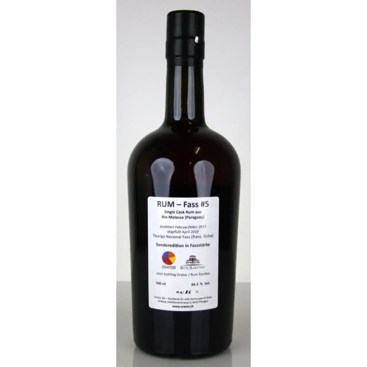 High resolution image of Rum Rarities Orator RUM - Fass #5 2017