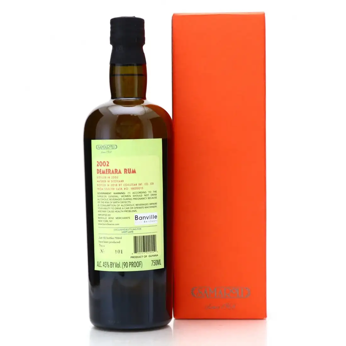 Image haute résolution de Samaroli DDL Demerara Rum (Lost Lake) 2002