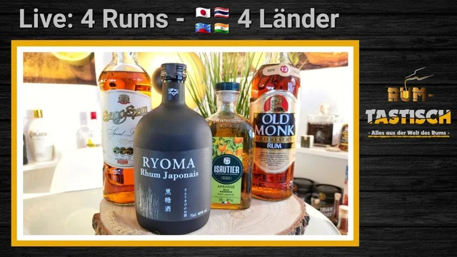 Rum aus Japan, La Réunion, Indien & Thailand 🥃 Rum-Tasting aus 4 Ländern | Live Stream