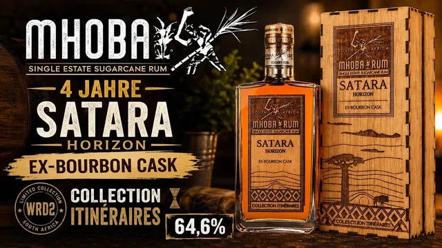 Mhoba 4 Jahre Satara Horizon Ex-Bourbon Cask Rum - 64,6% Vol. 🥃 Südafrika in Fassstärke