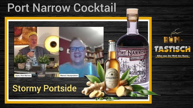 Marcel & ich probieren den 🍹 Port Narrow Cocktail "Stormy Portside" 🫚