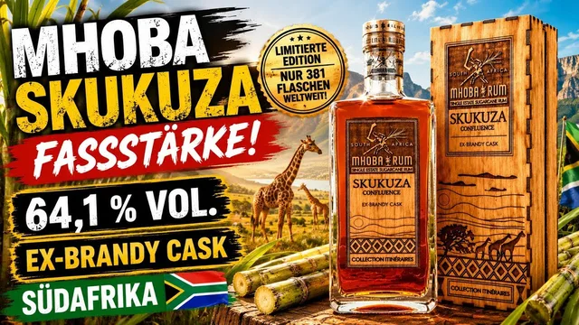 Mhoba 3 Jahre Skukuza Confluence Ex-Brandy Cask #VR6 Collection Itinéraires - 64,1% Vol. 🥃 HAMMER!