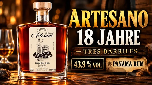 El Ron del Artesano 18 Jahre Tres Barriles Rum - 43,9% Vol. 🥃 Drei Fässer, 230 Flaschen, Panama!