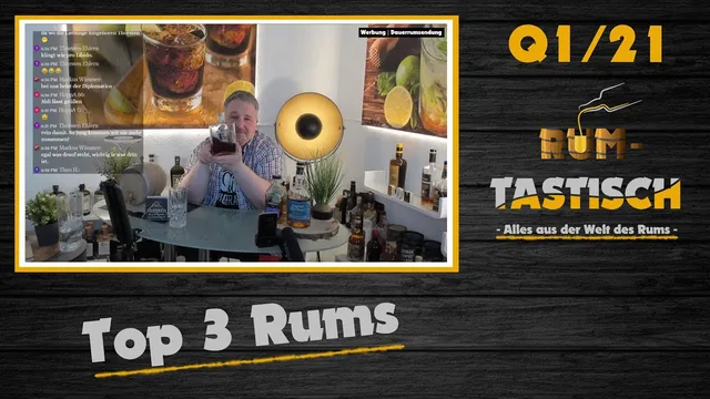 Top 3 Rums Q1/2021aller meiner Beiträge & Live-Talk 🥃 Rum-Tasting #Rumstreamen