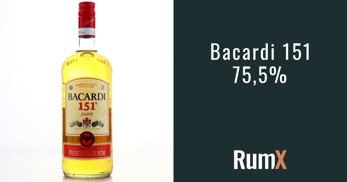 Buy Bacardi 151 75,5% · 12 Reviews | RumX