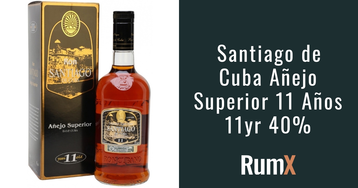 Buy Santiago de Cuba Añejo Superior 11 Años 40% | RumX