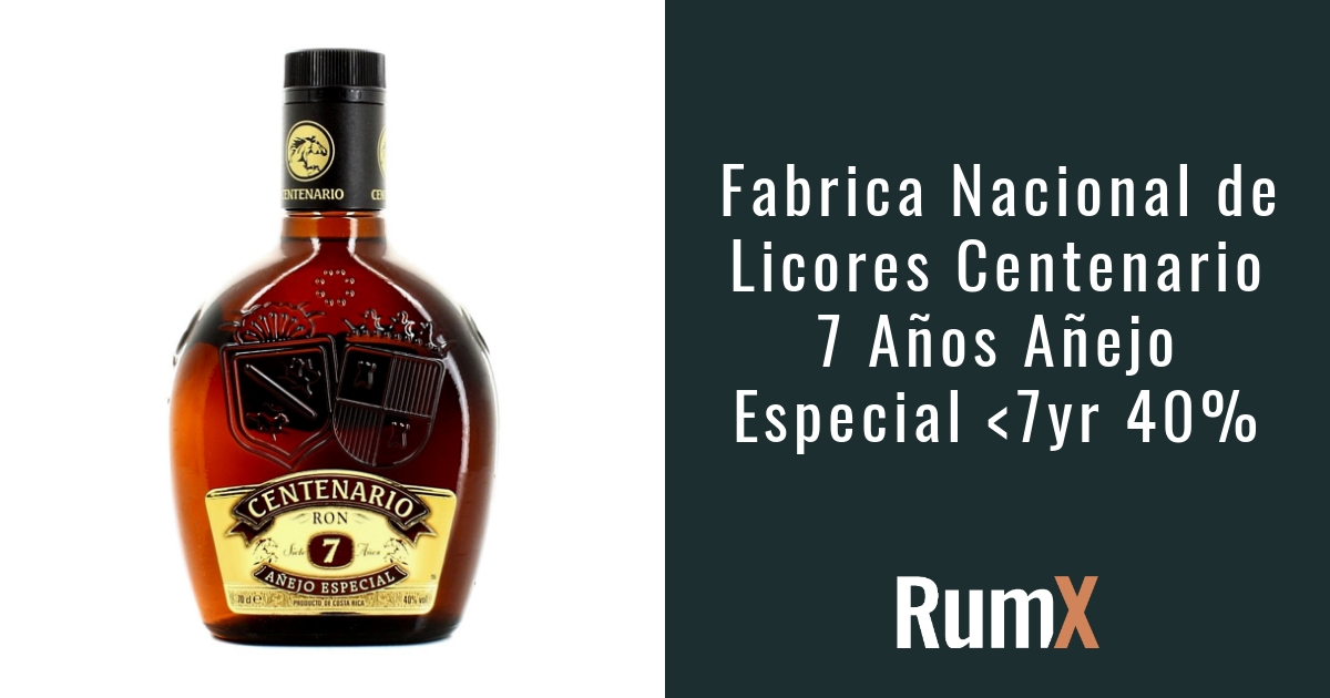 Buy Centenario 7 Años Añejo Especial 40% | RumX