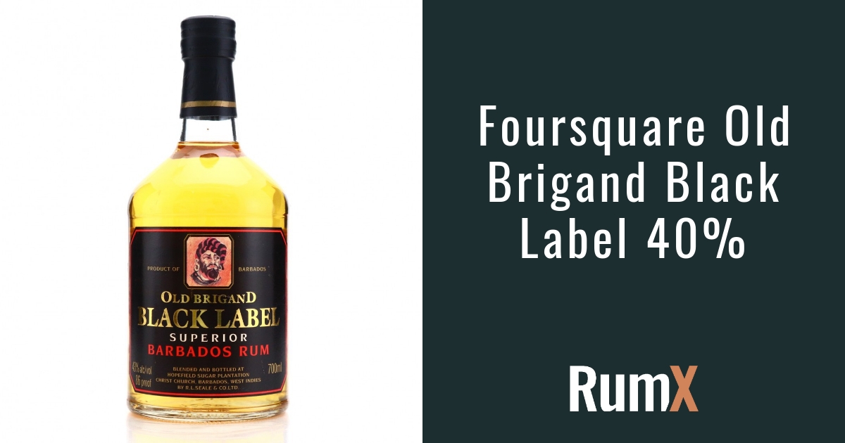 Foursquare Old Brigand Black Label 43% · 18 Reviews | RumX