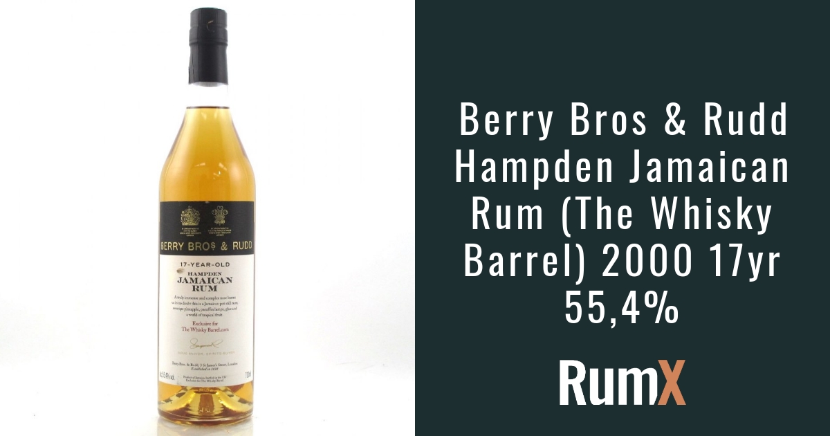 Berry Bros & Rudd Hampden…m (The Whisky Barrel) 2000 | RumX
