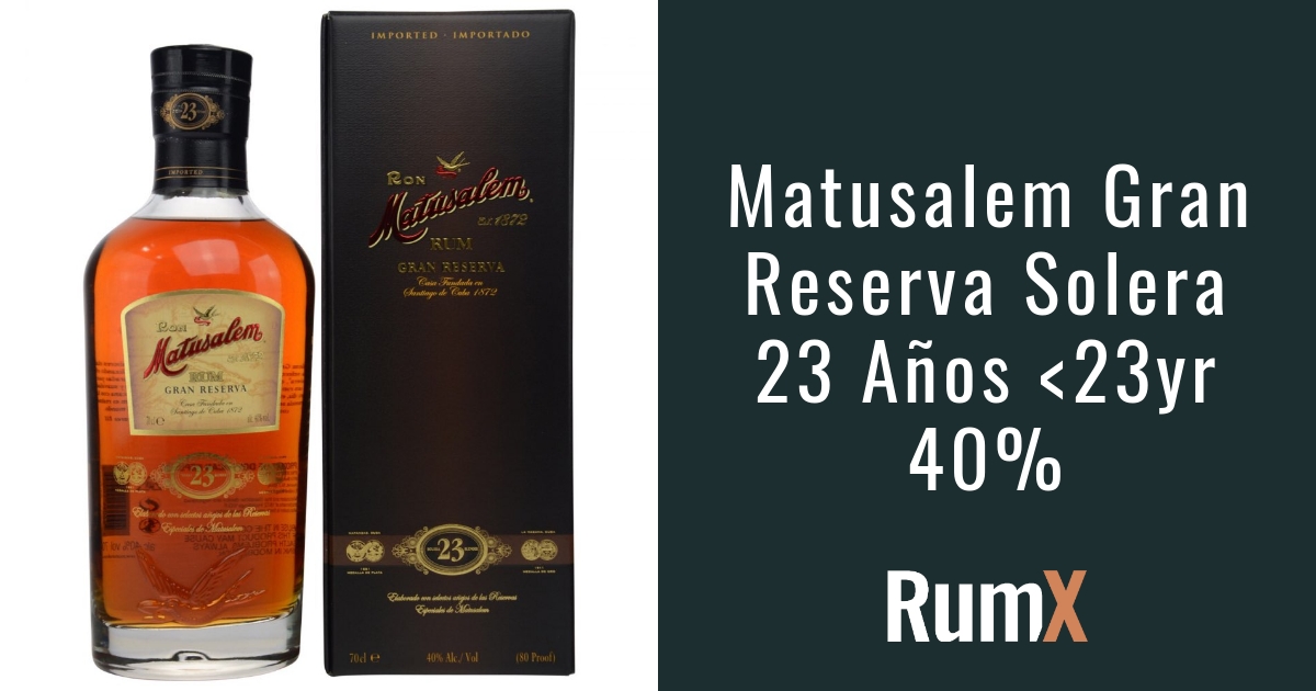 Buy Matusalem Gran Reserva Solera 23 Años 40% | RumX
