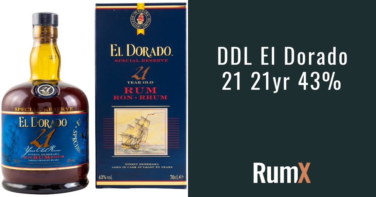 Buy DDL El Dorado 21 43% · 151 Reviews (Original) | RumX