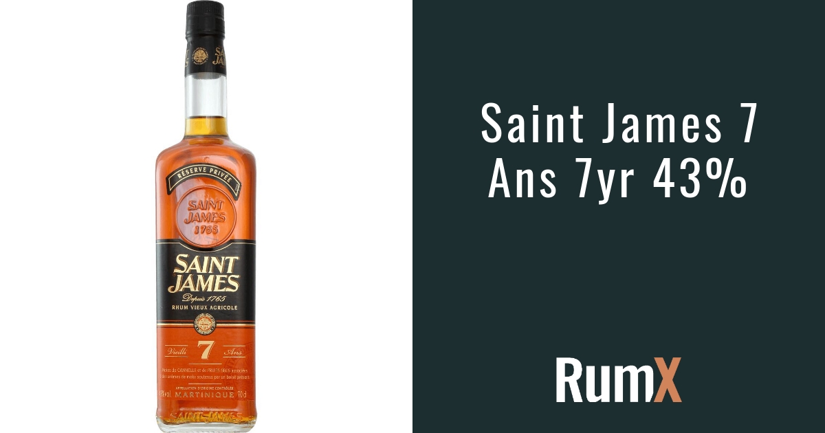 Buy Saint James 7 Ans 43% · 38 Reviews | RumX