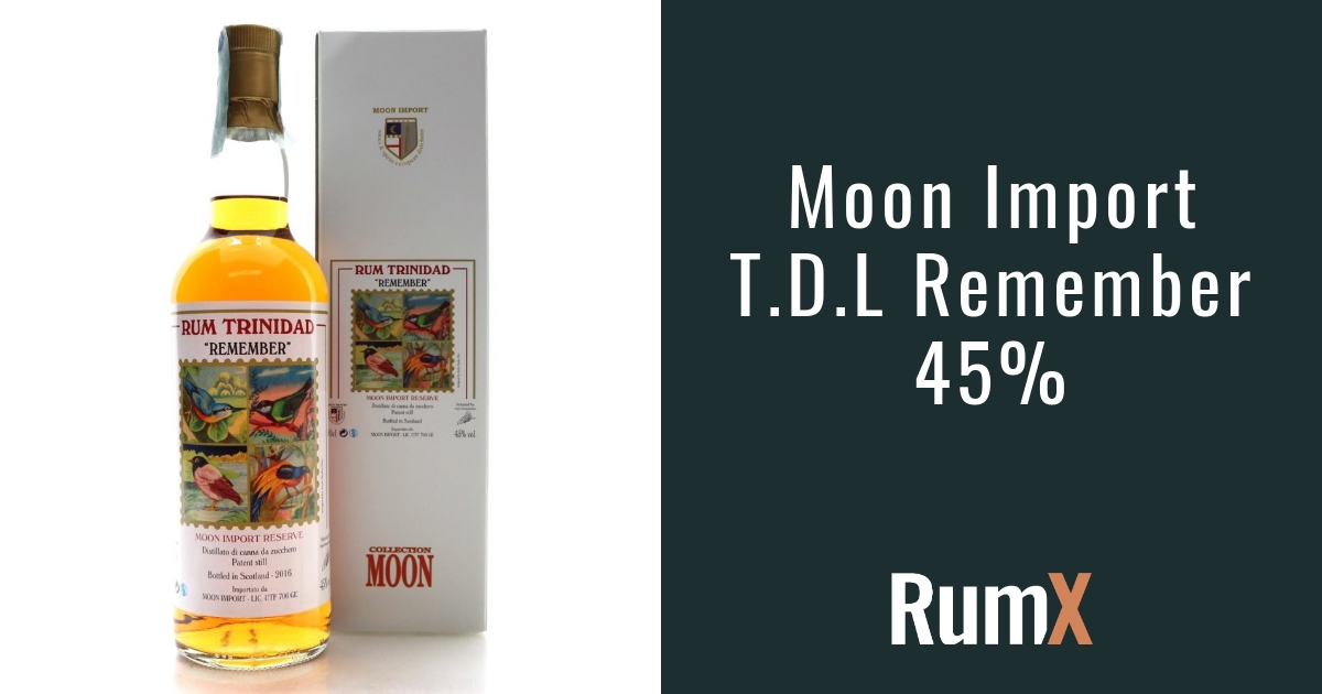 Buy Moon Import T.D.L Remember 45% · 20 Reviews | RumX