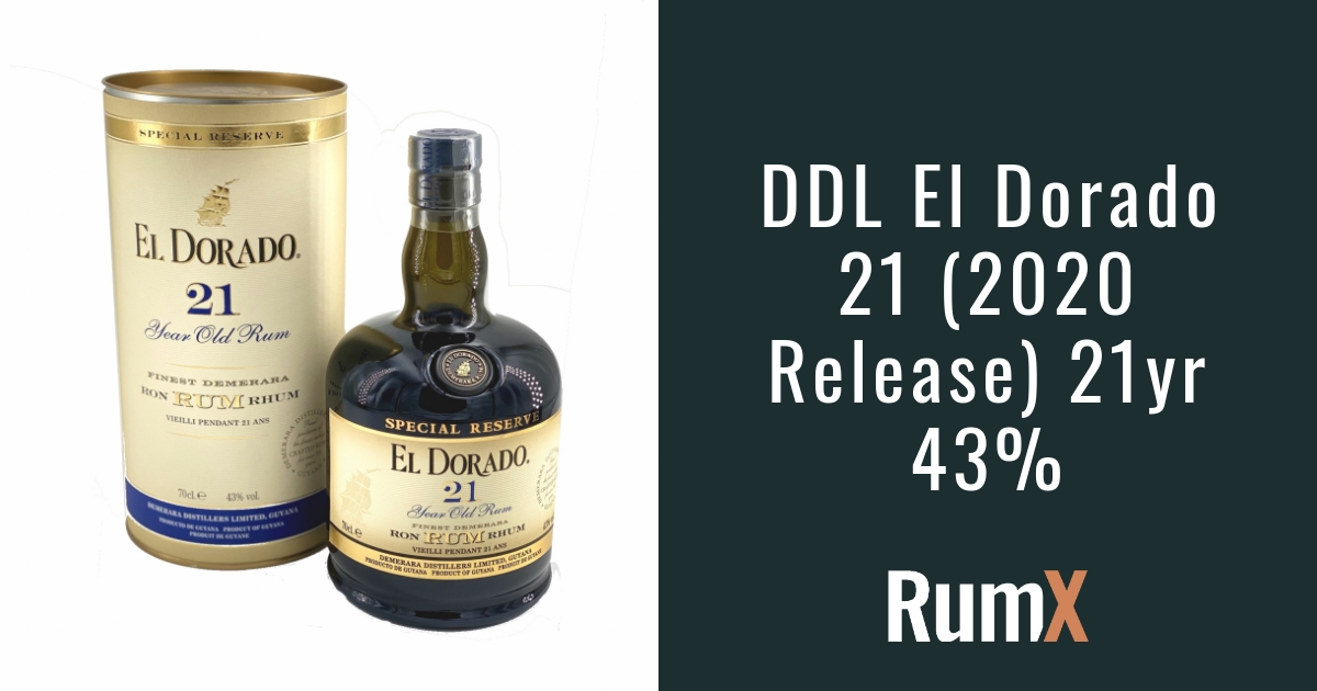 Buy DDL El Dorado 21 (2020 Release) 21yr 43% | RumX
